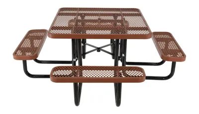 Vestil PT-MX-ST-46-BN picnic table shown from an alternate angle