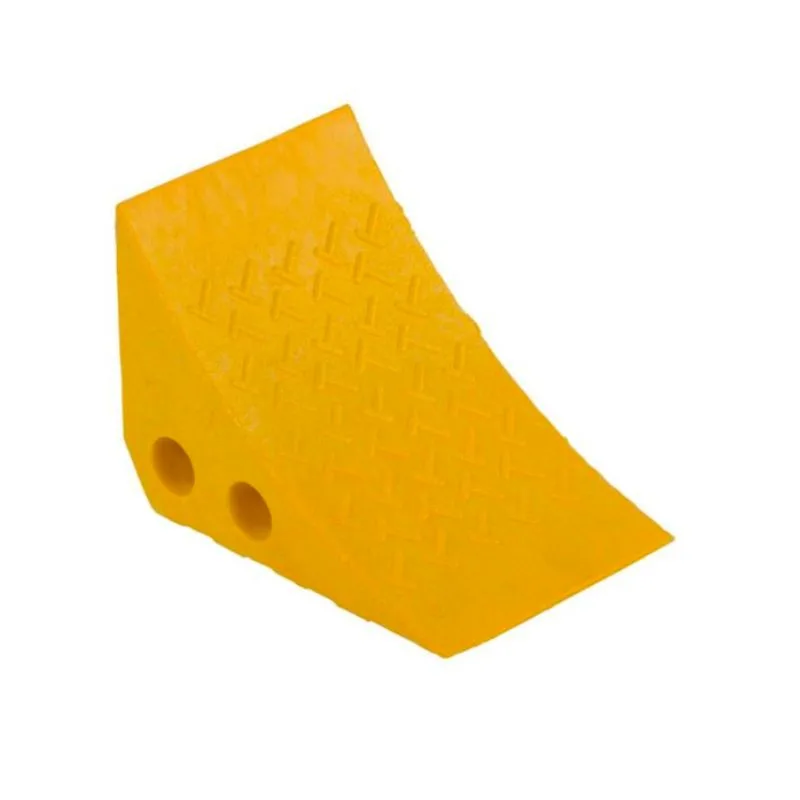 Vestil PWC-Y Recycled Polypropylene Plastic Wheel Chock (1)
