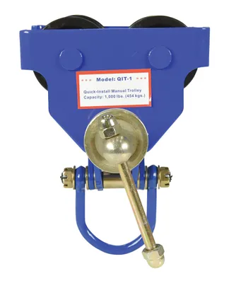 Vestil QIT-1 i beam trolley shown from an alternate angle