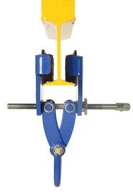 Vestil QIT-12 i beam trolley shown from an alternate angle