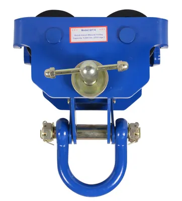 Vestil QIT-6 i beam trolley shown from an alternate angle