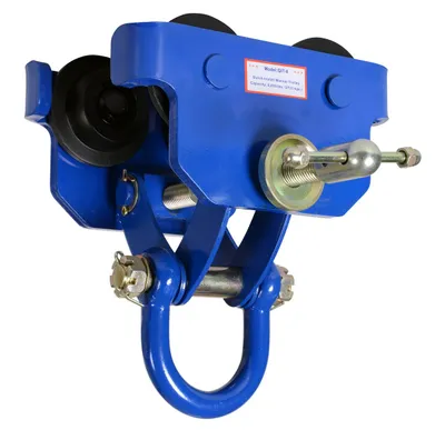 Vestil QIT-6 i beam trolley shown from an alternate angle