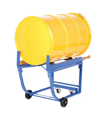Vestil RDC-1000-5PO Steel Rotating Drum Cart with Polyolefin Wheels 4