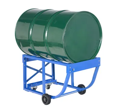 Vestil RDC-60-5-PO Steel Economy Rotating Drum Cart with Polyolefin Wheels 4