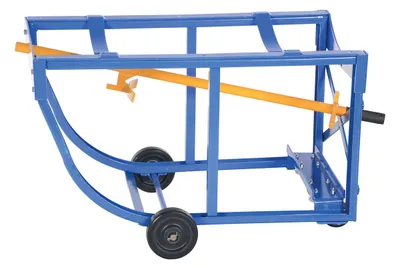 Vestil RDC-60-5-PO Steel Economy Rotating Drum Cart with Polyolefin Wheels 2