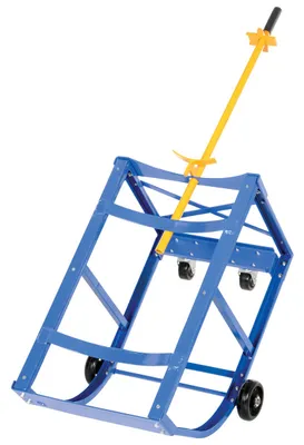 Vestil RDC-60-5-PU Steel Economy Rotating Drum Cart with Polyurethane Wheels 1
