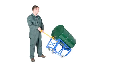 Vestil RDC-60-5-SS Steel Economy Rotating Drum Cart with Steel Wheels 18