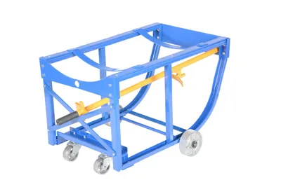 Vestil RDC-60-5-SS Steel Economy Rotating Drum Cart with Steel Wheels 3