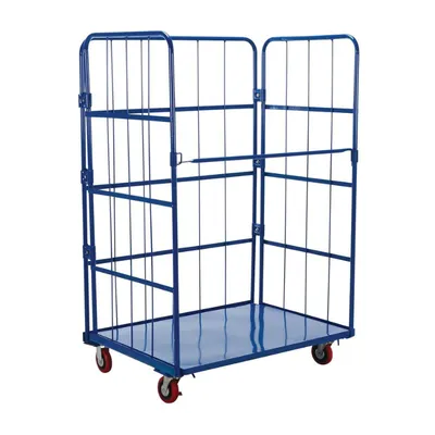 Vestil ROL-3143-1 Steel Foldable/Nestable Roller Container 1 Shelf