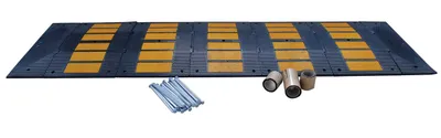 Vestil RSH-120-36-A Rubber Speed Hump Asphalt Hardware 2