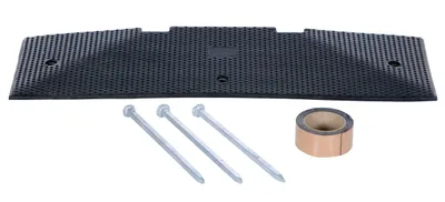 Vestil RSH-120-EF-A Rubber Speed Hump Female End Cap Asphalt Hardware 2