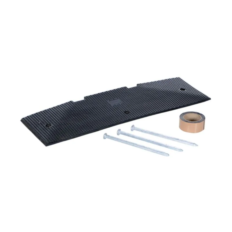 Vestil RSH-120-EF-A Rubber Speed Hump Female End Cap Asphalt Hardware
