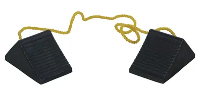 Vestil RWC-2-PR Molded Rubber Wheel Chock with Rope 2