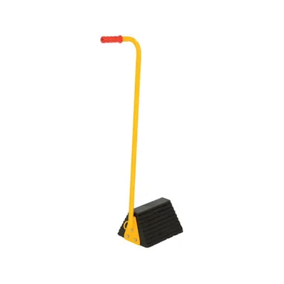 Vestil RWC-8-ERGO Molded Rubber Wheel Chock with Handle