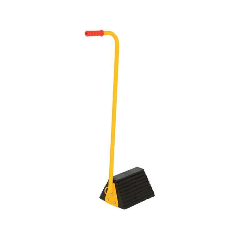 Vestil RWC-8-ERGO Molded Rubber Wheel Chock with Handle