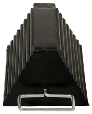 Vestil RWC-8-HDL Molded Rubber Wheel Chock Steel Handle 2