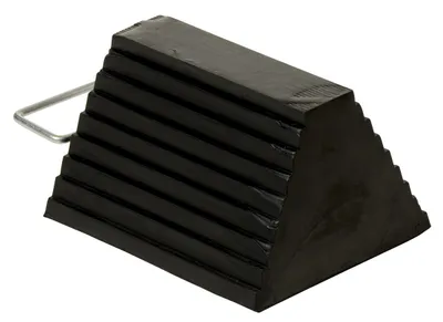 Vestil RWC-8-HDL Molded Rubber Wheel Chock Steel Handle 3
