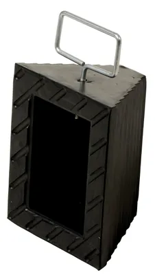 Vestil RWC-8-HDL Molded Rubber Wheel Chock Steel Handle 4