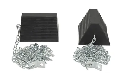 Vestil RWC-8-OH-15-HD Molded Rubber Wheel Chock Chain Hanger 2