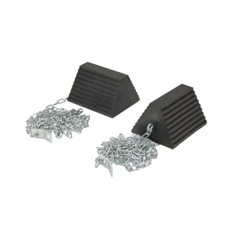 Vestil RWC-8-OH-15-HD Molded Rubber Wheel Chock Chain Hanger