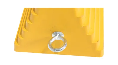Vestil RWC-8-YL Rubber Wheel Chock with Eye Bolt 3