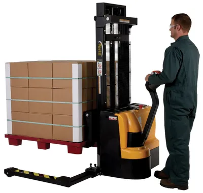 Vestil S-101-AA-DM pallet stacker shown from an alternate angle