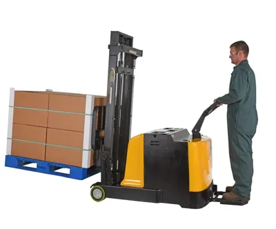 Vestil S-2CB-118 pallet stacker shown from an alternate angle