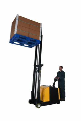 Vestil S-2CB-118 pallet stacker shown from an alternate angle