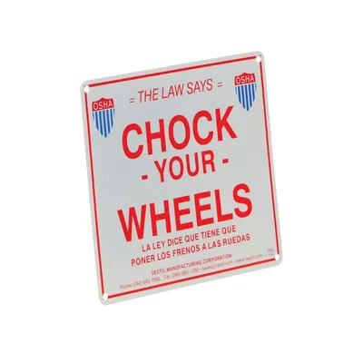 Vestil SA-1012 Aluminum Enamel Wheel Chock Sign