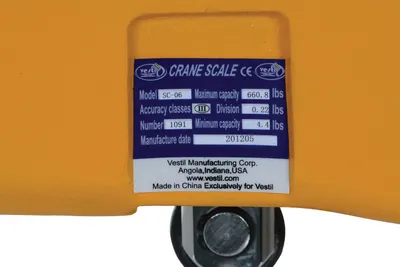 Vestil SC-06 industrial scale shown from an alternate angle