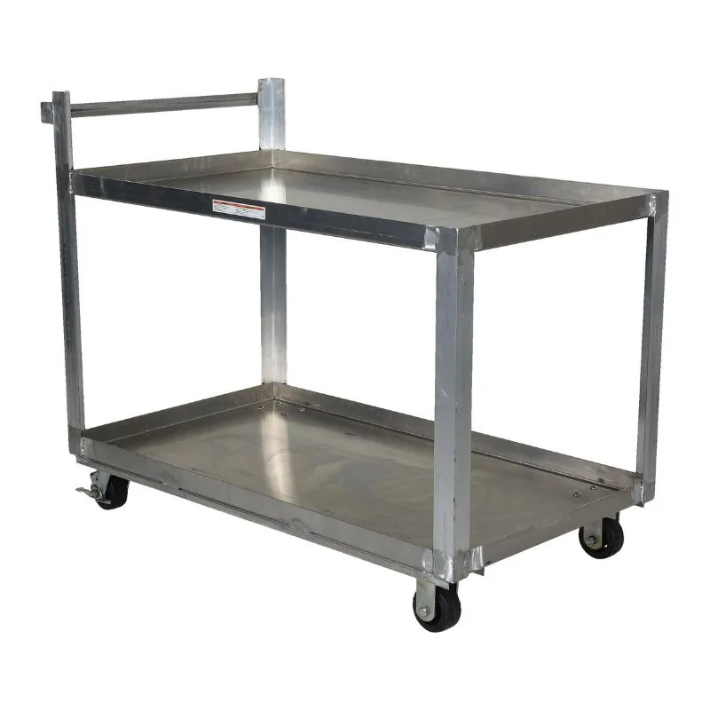 Vestil SCA2-2840 Aluminum Service Cart 2 Shelves