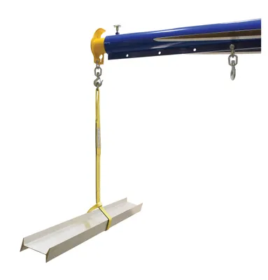 Vestil SLD-3-F-10-YL hoists and crane shown from an alternate angle