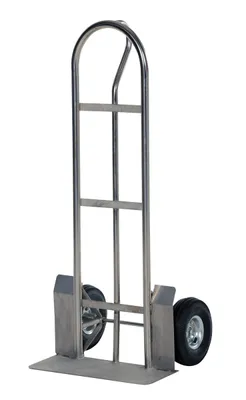 Vestil SPHT-500-HD-SS Stainless Steel Heavy Duty P-Handle Truck with Pneumatic Wheels 1