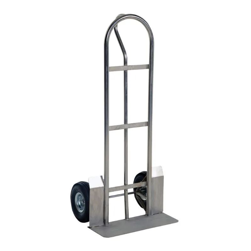 Vestil SPHT-500-HD-SS Stainless Steel Heavy Duty P-Handle Truck with Pneumatic Wheels
