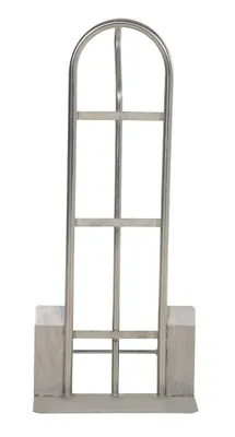 Vestil SPHT-500-HD-SS-HR Stainless Steel Heavy Duty P-Handle Truck with Hard Rubber Wheels 2