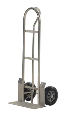Vestil SPHT-500-HD-SS-HR Stainless Steel Heavy Duty P-Handle Truck with Hard Rubber Wheels 1