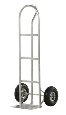 Vestil SPHT-500S Stainless Steel Heavy Duty P-Handle Truck with Hard Rubber Wheels 1