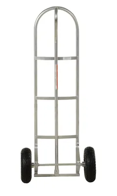 Vestil SPHT-500S Stainless Steel Heavy Duty P-Handle Truck with Hard Rubber Wheels 3