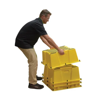 Vestil SPN-1-YL step stool shown from an alternate angle