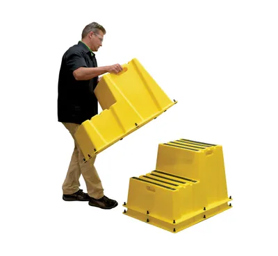 Vestil SPN-2-YL step stool shown from an alternate angle