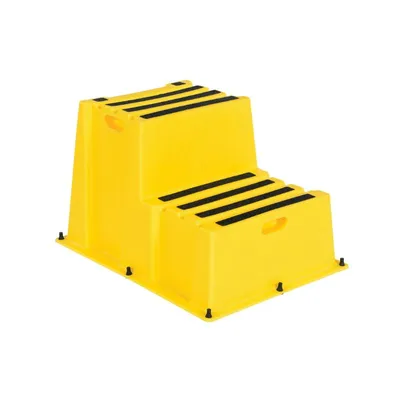 Vestil SPN-2-YL Polyethylene Nestable 2 Step 500 Lb. Capacity