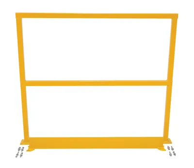 Vestil SQ-48-TB-HWR Steel Safety Handrail with Hardware and Toe Board