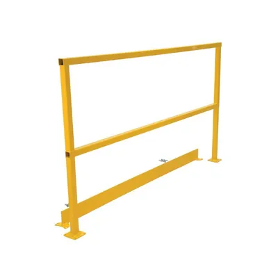 Vestil SQ-72-TB-HWR Steel Safety Handrail with Hardware and Toe Board