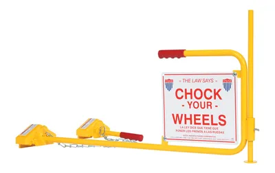 Vestil SRCFRC Steel Single Rail Chock with Flag Rail Chock