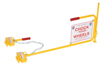 Vestil SRCFRC Steel Single Rail Chock with Flag Rail Chock