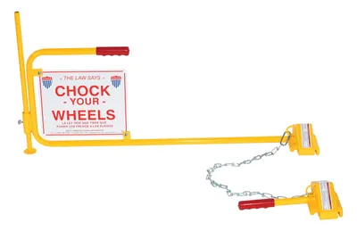 Vestil SRCFRC Steel Single Rail Chock with Flag Rail Chock