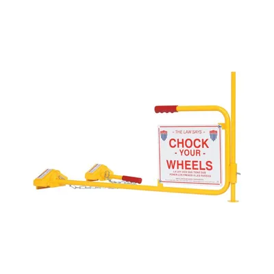 Vestil SRCFRC Steel Single Rail Chock with Flag Rail Chock