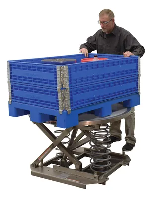Vestil SST-45-PSS pallet positioner shown from an alternate angle