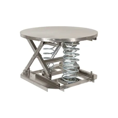Vestil SST-45-PSS-ST Partially Stainless Steel Solid Top Spring Scissor Table 4500 Lb. Capacity