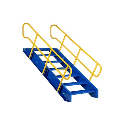 Vestil STAIR-144 Steel 19 Step Modular Style Stairway Top Step